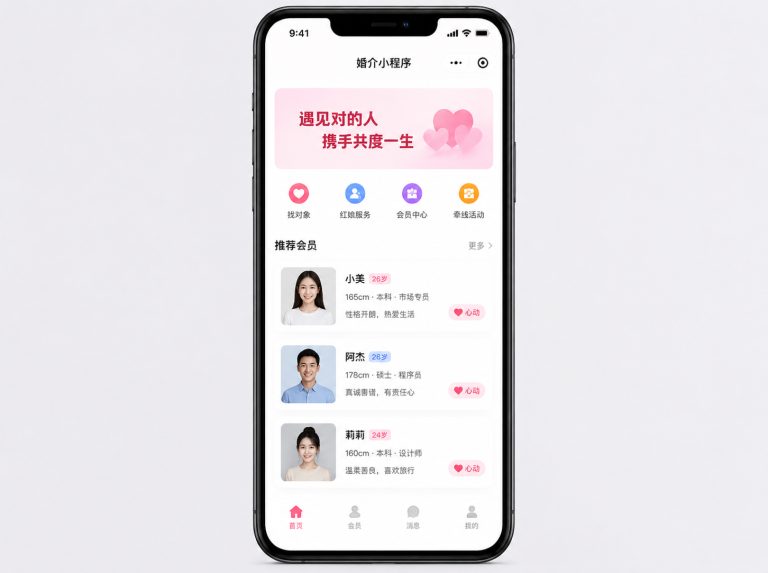 八公山区婚介所管理小程序
